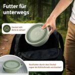 mea:hana Futternapf 900ml mit Silikondeckel – Edelstahl Reisenapf für Hunde & Katzen – Bild 5