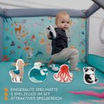 Lionelo Mille 2-in-1 Laufstall & Reisebett 100x100 cm – Faltbar mit Matratze für 0-36 Monate – Bild 7