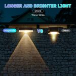 Solar Wandleuchte Aussen 6er Set – IP65 wasserdicht für Treppen, Zaun & Terrasse – Bild 4
