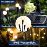 DooYard Solar Glühwürmchen Gartenleuchten 4er-Set – Schwingende Außendeko mit Warmweisslicht – Bild 5