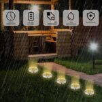 Mkitnvy Solar Bodenleuchten 8er Set – Warmweiss IP65 Wasserdicht für Garten & Terrasse – Bild 3