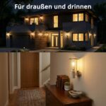Grafner Edelstahl Wandlampe mit Bewegungsmelder – 360° Lichtschein IP44 für aussen & innen – Bild 7