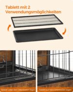 Feandrea Hundekäfig Möbel mit 2 Türen – Hundebox & Beistelltisch für Hunde bis 32 kg – Bild 6