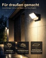 Kingwen 40W LED Wandleuchte aussen mit 360° Drehfunktion – IP65 Aluminiumleuchte 3000lm warmweiss – Bild 6