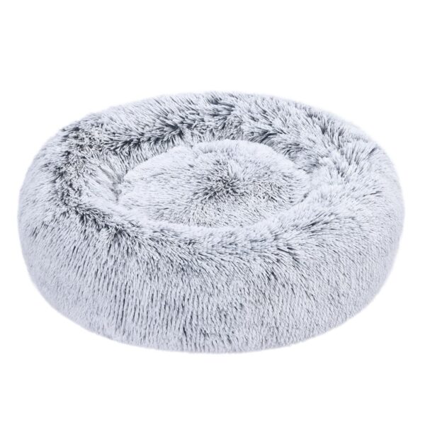 Amazon Basics Donut-Hundebett 59 cm mit Kunstfell – Orthopädisches Kissen für kleine Hunde