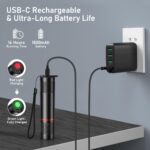Blukar LED Taschenlampe Aufladbar 2er-Set – Superhelle Zoombar Torch mit 4 Modi für Outdoor – Bild 5
