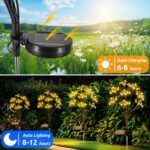 yowin Solar Gartenleuchten 2er Set mit 160 LEDs – IP65 Wasserdicht & 8 Modi für Balkon & Terrasse – Bild 3