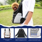 Pawaboo Haustier-Fronttrage M – Belüfteter Mesh-Rucksack mit Sicherheitsseil für Hunde – Bild 5