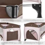 tectake® Babyreisebett 126x65x80 cm mit Matratze – Höhenverstellbar & Mobil für Reisen – Bild 6
