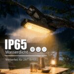 Hqynss Solar-Klemmleuchte Aussen mit Bewegungsmelder – 73 LED, 1000 Lumen, IP65 Wasserdicht – Bild 2