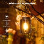 RECHOO 2er Set Solarlampen Hängend mit LED – 12 Std. Leuchtdauer, IP65 wasserdicht für Garten & Balkon – Bild 4