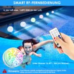 Carastek Unterwasser LED Licht 4er Set mit Fernbedienung – RGB Poolbeleuchtung IP68 – Bild 5