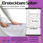 Hygge Sheets® Bettunterlage wasserdicht 86×91 cm – Matratzenauflage für Kinderbetten bis 90 cm – Bild 3