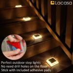 Lacasa Solar Bodenleuchten 4er Set – Warmweiss 2700K LED Wegeleuchten IP68 Wasserdicht – Bild 3