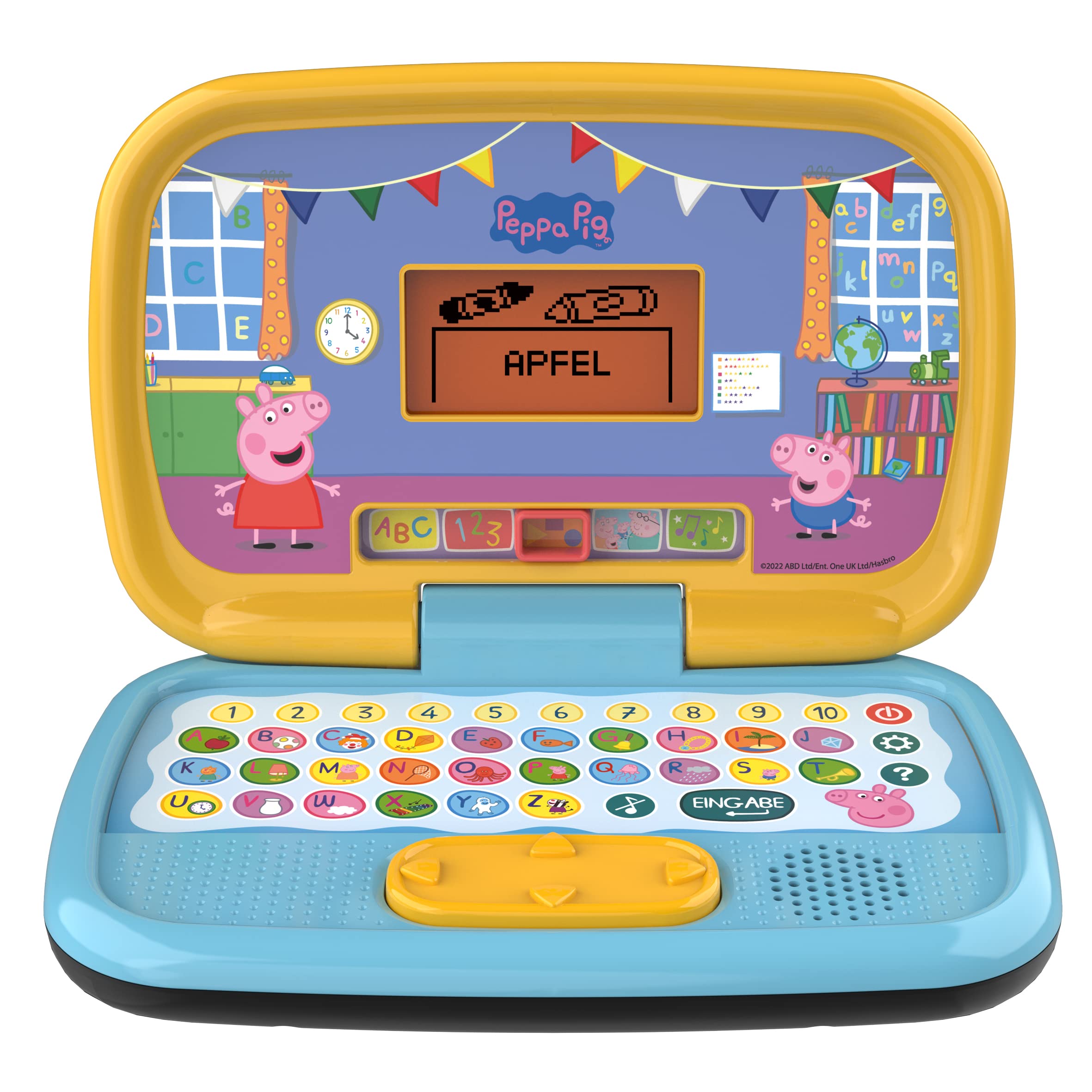 VTech Peppas Lernlaptop – Interaktiver Kindercomputer mit ABC-Tastatur für 3–6 Jahre