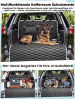 Oasser Kofferraumschutz 185x103cm – Schutzmatte für Hunde mit Seitenschutz & 2 Taschen – Bild 9