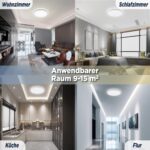 BestLuz LED Deckenlampe Ø30cm 18W 3600LM 6500K – Ultradünne Deckenleuchte IP44 – Bild 7