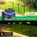 BUCASA Solarleuchten für Außen 8er Set – 12 LED Gartenleuchten mit IP65 Wasserschutz – Bild 2