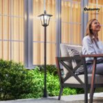 Outsunny Solar Gartenlaterne 2er Set 129 cm – LED Wegeleuchte mit 6h Laufzeit IP44 – Bild 2