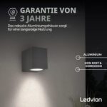 Ledvion Cube Wandleuchte IP54 35W GU10 dimmbar – Moderne Aussenbeleuchtung für Fassade & Terrasse – Bild 9