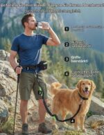 pecute Joggingleine für Hunde 15–55 kg mit Bauchgurt – Freihändiges Laufen & Stoßdämpfer – Bild 2