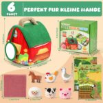 URMYWO Montessori Bauernhof-Spielset – Sensorisches Motorikspielzeug für Babys 6–12 Monate – Bild 2