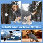 SlowTon Winter-Hundemantel mit Polarfleece & reflektierenden Streifen – Wasserdicht für kleine bis mittlere Hunde – Bild 7