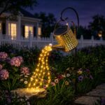 ZKLiLi Solar-Gießkanne mit LED-Lichtern – Wasserdichte Gartendekoration mit Kaskaden-Effekt