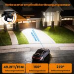 KIBTOY 240 LED Bewegungsmelder Aussen – 1500 Lm Batterie-Sicherheitsleuchte IP65 – Bild 5