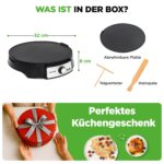 NutriChef Crepes Maker 32 cm mit abnehmbarer Wendeplatte – Profi-Crepes-Maker für zuhause – Bild 3