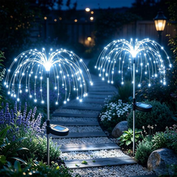 XRR Solar Feuerwerk-Lichter 2er Set mit 120 LED – IP65 wasserdicht für Garten & Terrasse