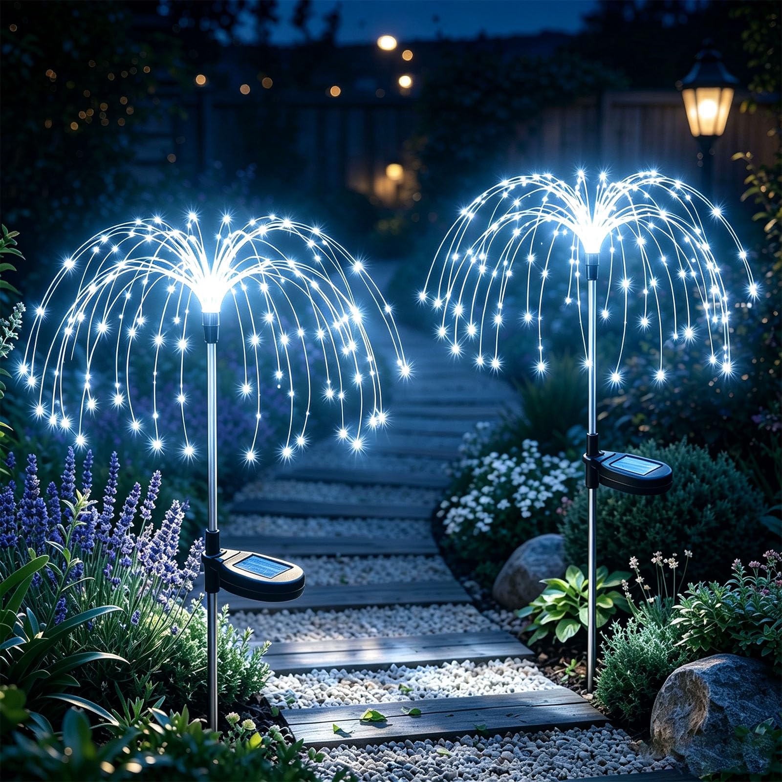 XRR Solar Feuerwerk-Lichter 2er Set mit 120 LED – IP65 wasserdicht für Garten & Terrasse