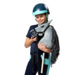 SKIPPI Hobby Horse Grau A3 – Steckenpferd mit Halfter & Zügeln für Kinder – Bild 3