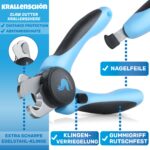 BluePet Krallenschere für Hunde & Katzen – Sicherer Schnitt mit integrierter Feile – Bild 6