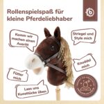 Bieco Steckenpferd Coco – Hobby Horse mit Holzrädern für Kinder ab 2 Jahren – Bild 3