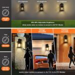 LMP Retro Außenwandleuchte mit Bewegungsmelder & Dämmerungssensor – E27 Wandlampe Schwarz – Bild 4