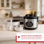 Solis Reiskocher Duo Program 1,2 L – 2in1 Reiskocher & Dampfgarer mit Timer – Bild 6