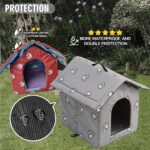 LUNNTE Katzenhaus Outdoor M – Winterfest & Wasserdicht für draußen – Bild 3