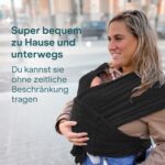 KOALA BABYCARE Elastisches Tragetuch – Ergonomische Babytrage für Neugeborene bis 15kg – Bild 9