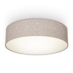 B.K.Licht 2-flammige Deckenleuchte Sterneneffekt Taupe – 38x10 cm