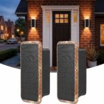 vighep Solar Wandleuchte 2er-Set – Up & Down Leuchte mit 5 Farbtemperaturen, IP65 wasserdicht