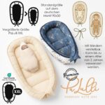 PaLulli Babynest 120x60 cm XXL mit Bio-Baumwolle – Sicheres Babybett für 0–12 Monate – Bild 3