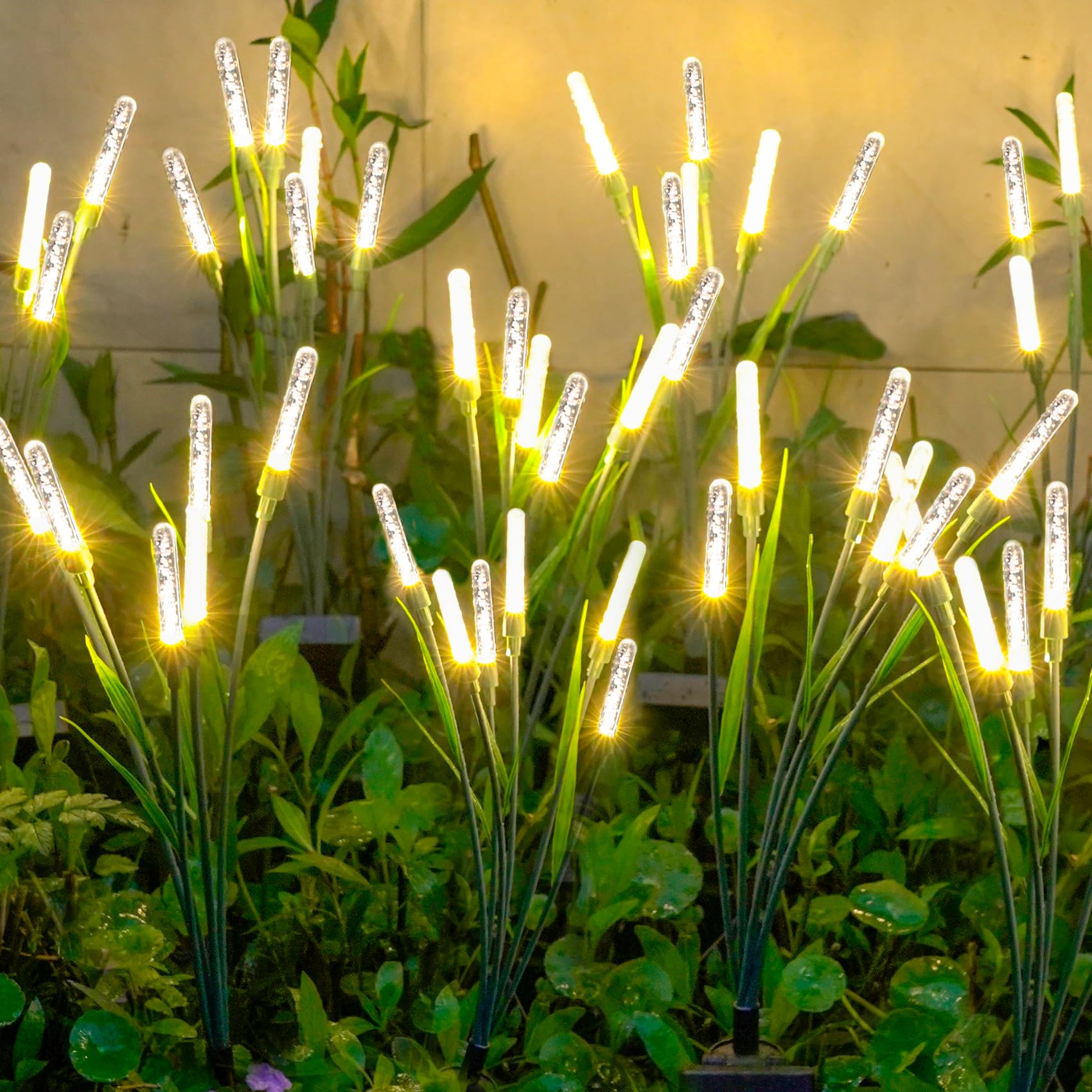 DooYard Solar Glühwürmchen Gartenleuchten 2er Set – Acryl-Außendeko mit flexiblem Stängel