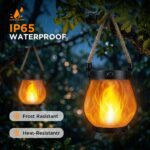 SLWOO Solar Laternen 2er Set – Realistische Flammeneffekte mit Hanfseil für Garten & Terrasse – Bild 4