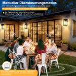 OYKYOHEI Aussenwandleuchte mit Bewegungsmelder E27 IP44 – Intelligente Gartenleuchte mit Dämmerungssensor – Bild 3