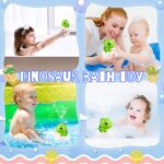 Gigilli Dinosaurier Badespielzeug mit USB-Aufladung – Wasserspray & LED-Licht für Kleinkinder – Bild 5