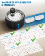 Miaura® 10er Pack Katzenbrunnen Filter – 5 Monate Vorrat für kristallklares Wasser – Bild 5