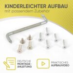 RAWVEL® Bettgitter 1,8m Grau – Rausfallschutz für Kinder & Elternbetten – Bild 7
