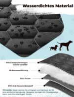 Oasser Kofferraumschutz 185x103cm – Schutzmatte für Hunde mit Seitenschutz & 2 Taschen – Bild 6