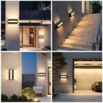 SUZNIU LED Wandleuchte 12W 3000K IP65 – 3D-Effekt Aussenlampe Aluminium für Terrasse & Garten – Bild 6